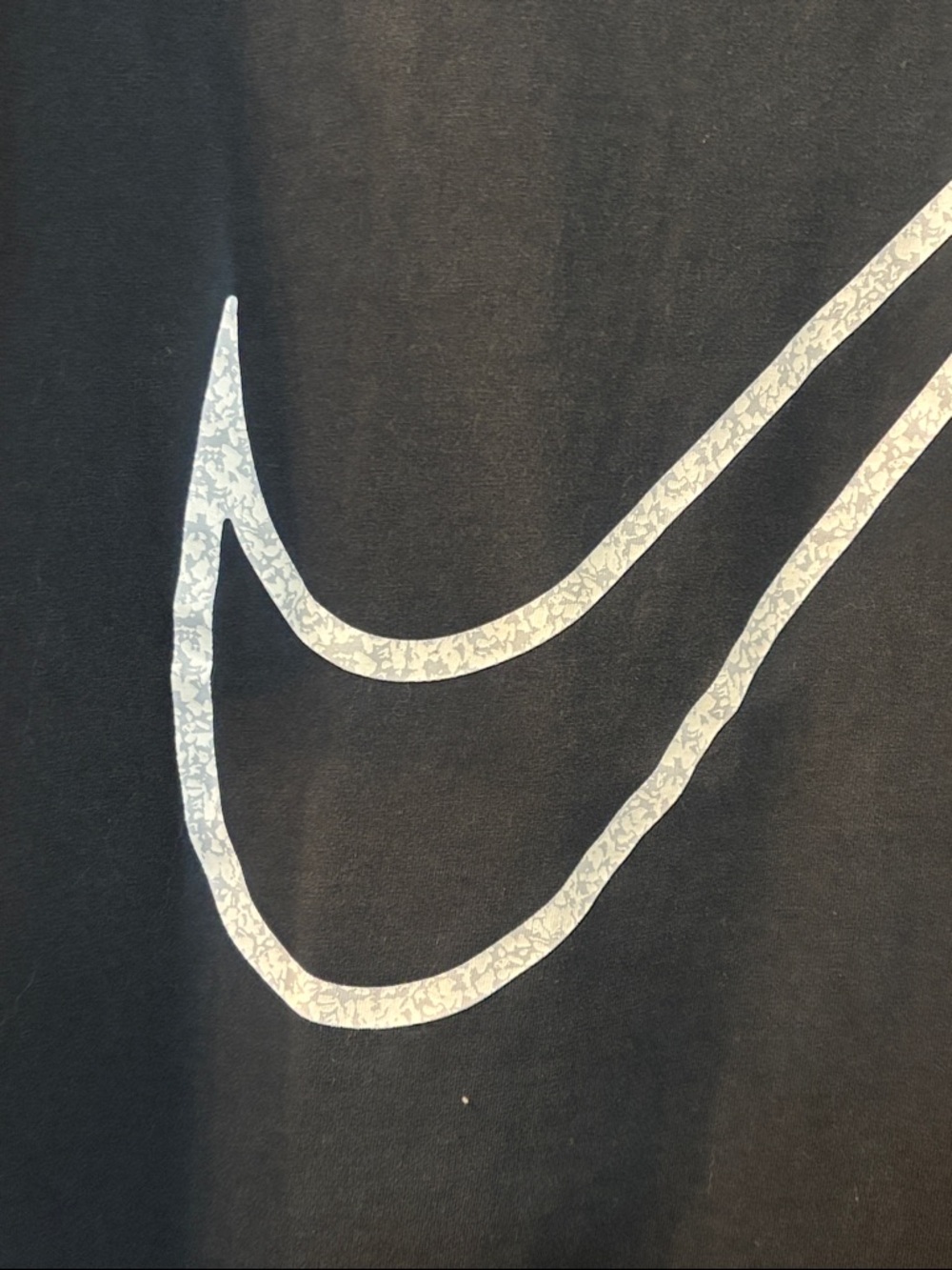 Nike Black Tee with White Swoosh and Sleeve Stripes - Picture 3 of 7